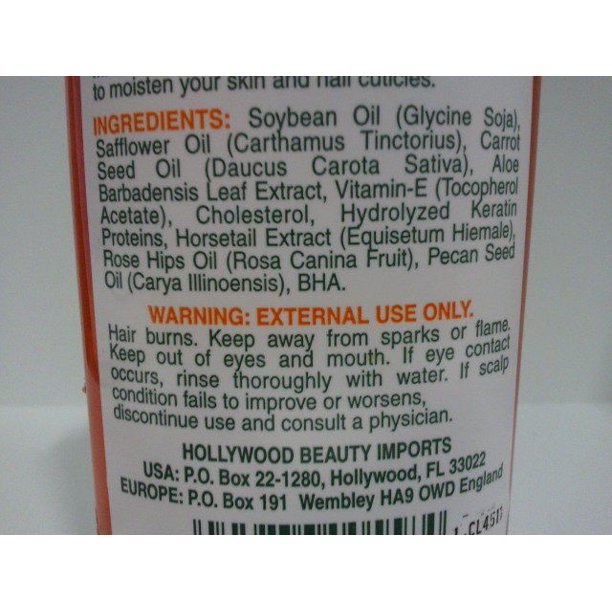 Hollywood Beauty Carrot Oil