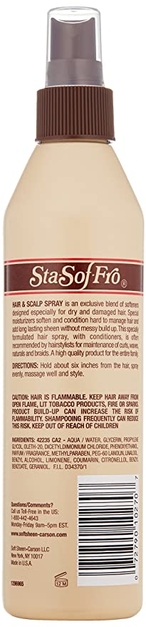 Sta-Sof-Fro Hair and Scalp Spray (8oz)