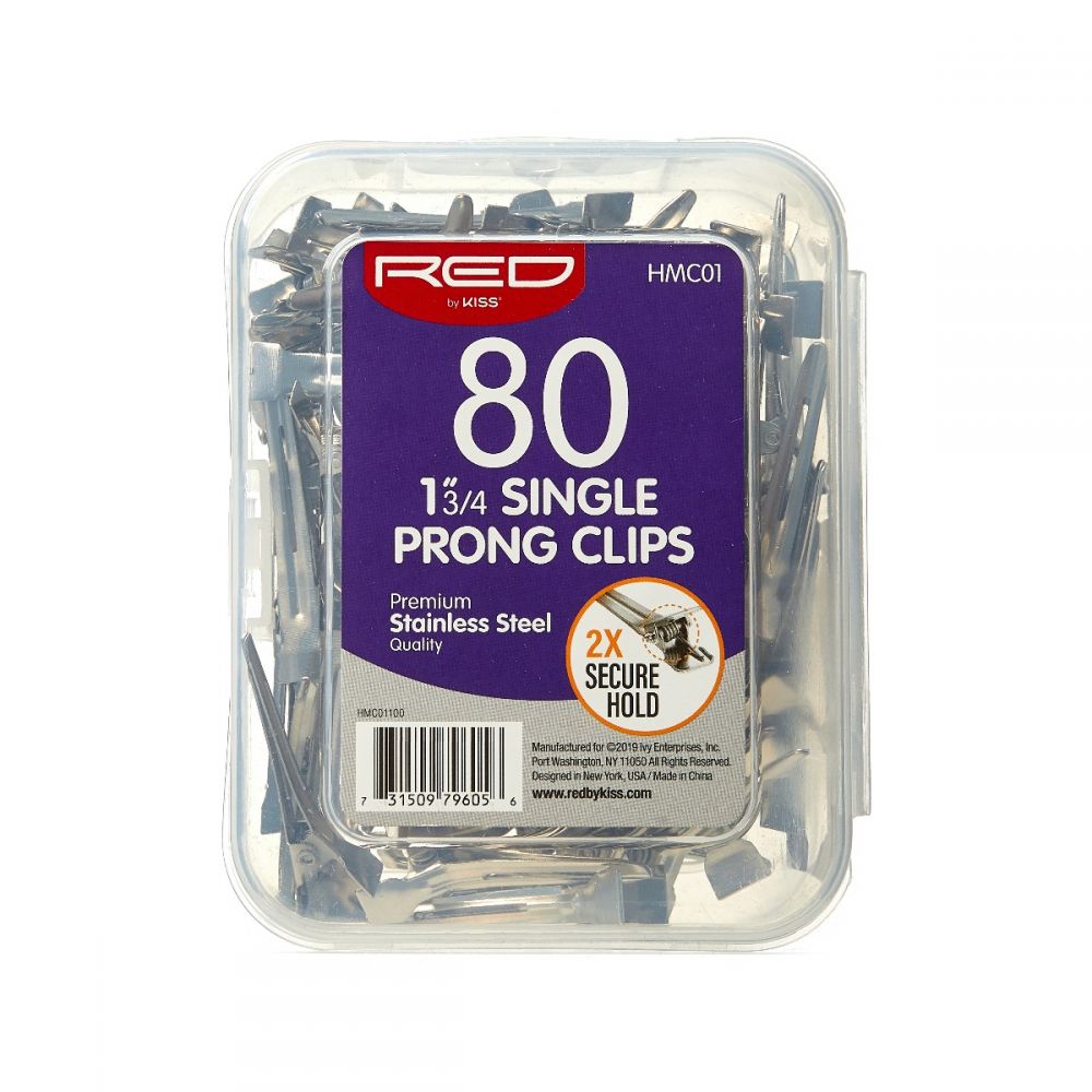 RED by Kiss Single Prong Clips 80ct