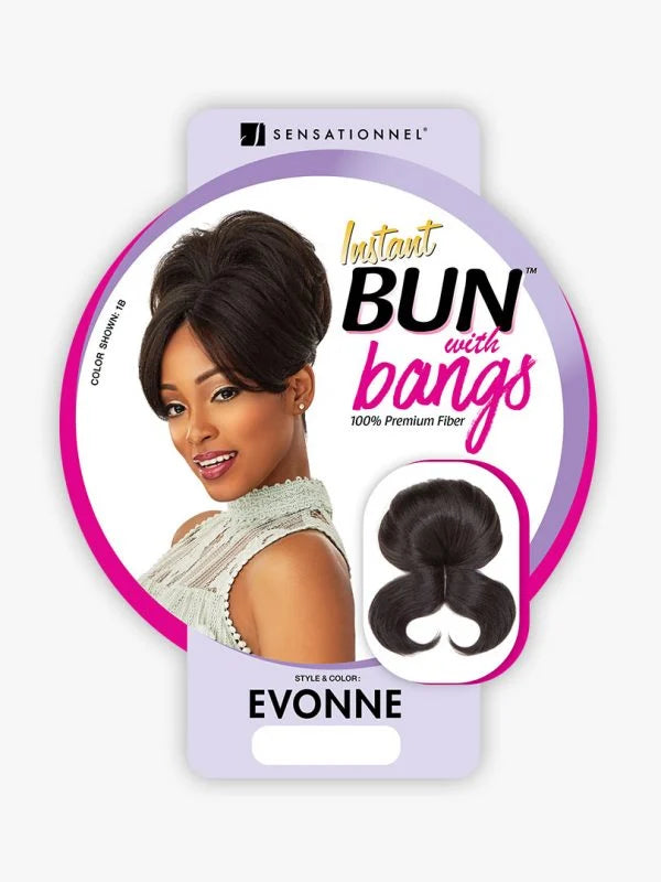 Instant Bun with Bangs - Evonne