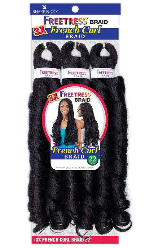(D) Freetress - French Curl Braid 3x - 22"