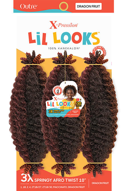 Lil Looks X-Pression - Springy Afro Twist 10" 3x