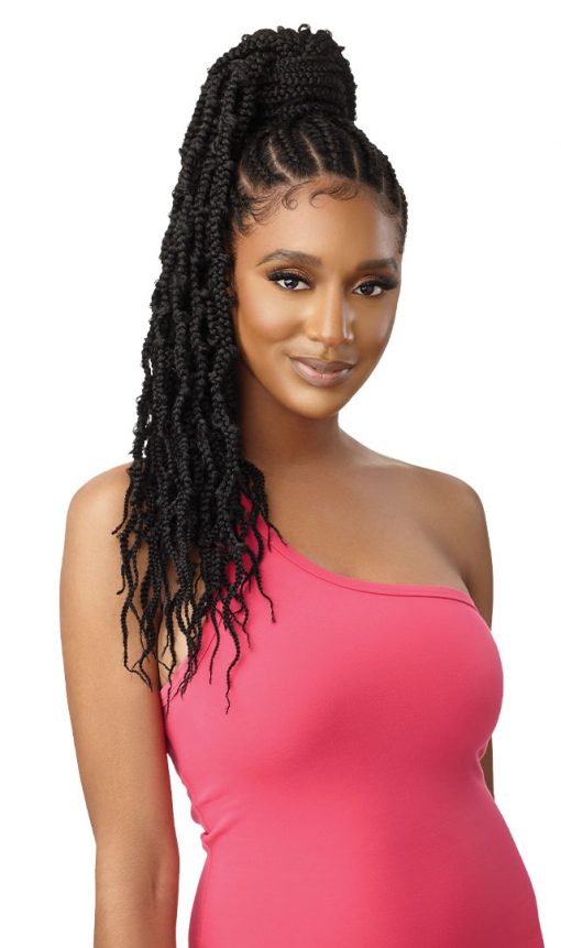 (D) Outre Wrap Ponytail - Butterfly Jungle Wavy Box Braid 24"
