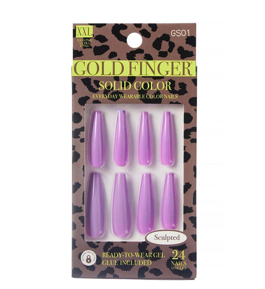 KISS Gold Finger Solid Color Nails
