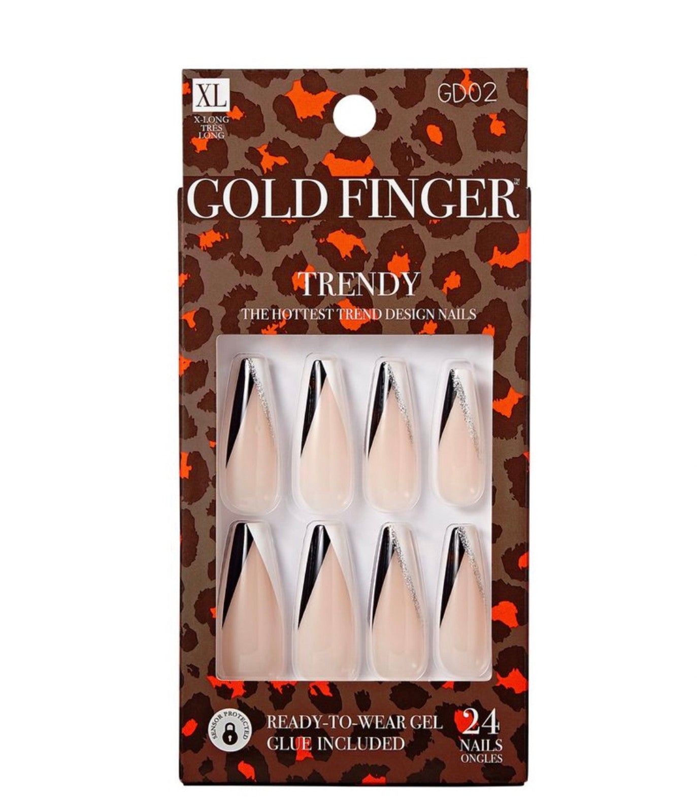 Gold Finger Holiday Limited Edition 24 Nails - Gold Sparkles - Walmart.com