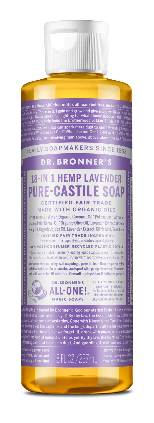 Dr. Bronner's 18-in-1 Liquid Castile Soap