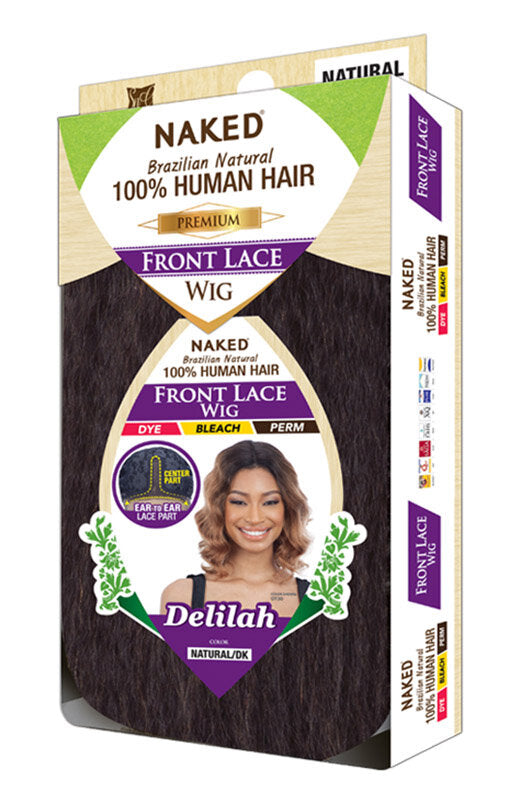 (D) Naked Human Hair Front Lace Wig - Delilah
