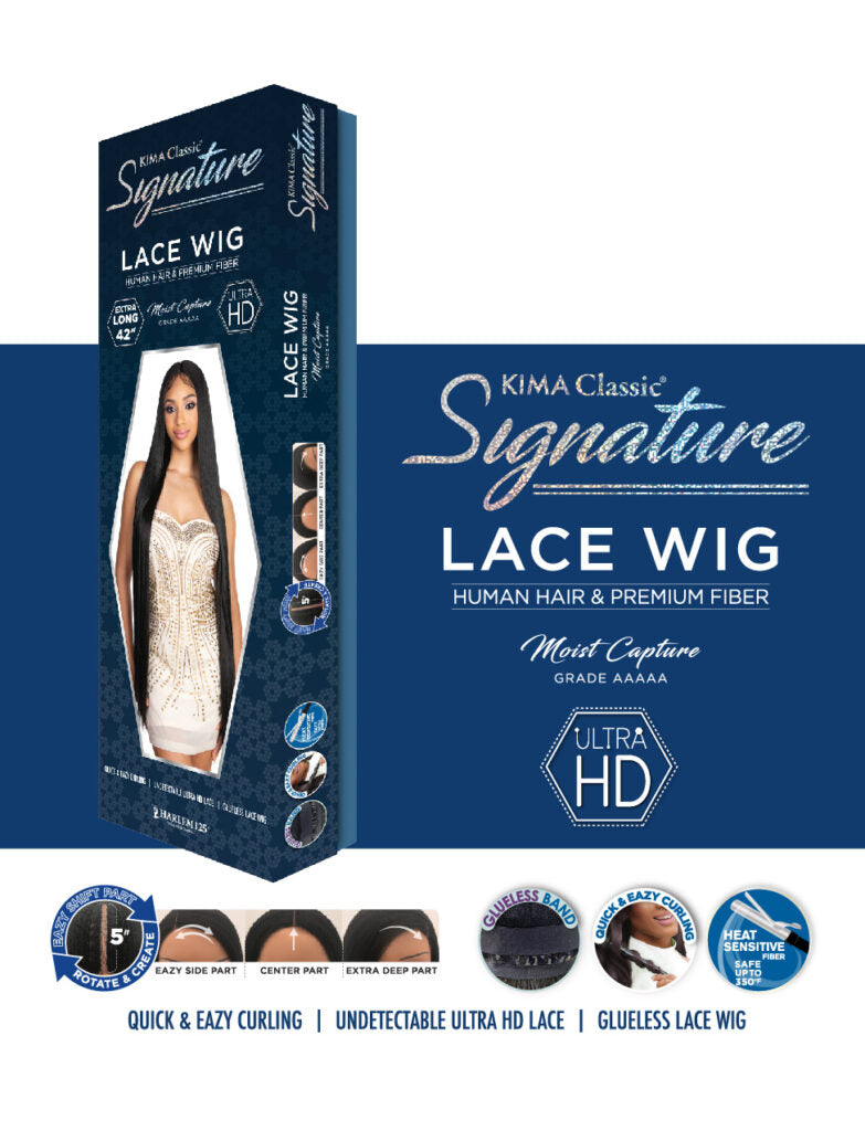 Kima Classic Signature Human Hair & Premium Fiber Ultra HD Lace Wig (KSL72)