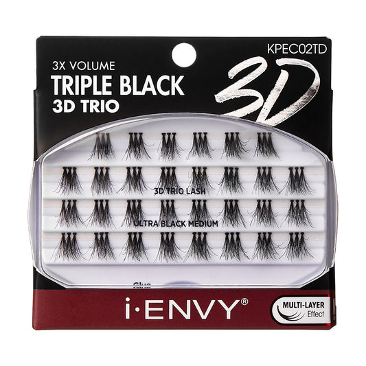 iENVY 3x Volume Triple Black 3D Trio - Individual Lashes