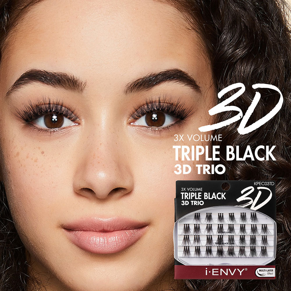iENVY 3x Volume Triple Black 3D Trio - Individual Lashes