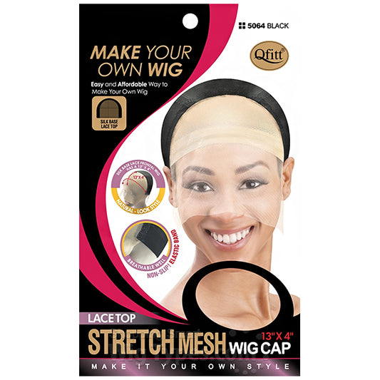 Qfitt Wig Cap - Lace Top Stretch Mesh (5064)